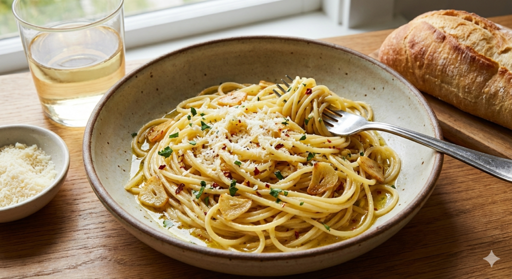 15-minute creamy garlic pasta #recipe #food #shorts #pasta