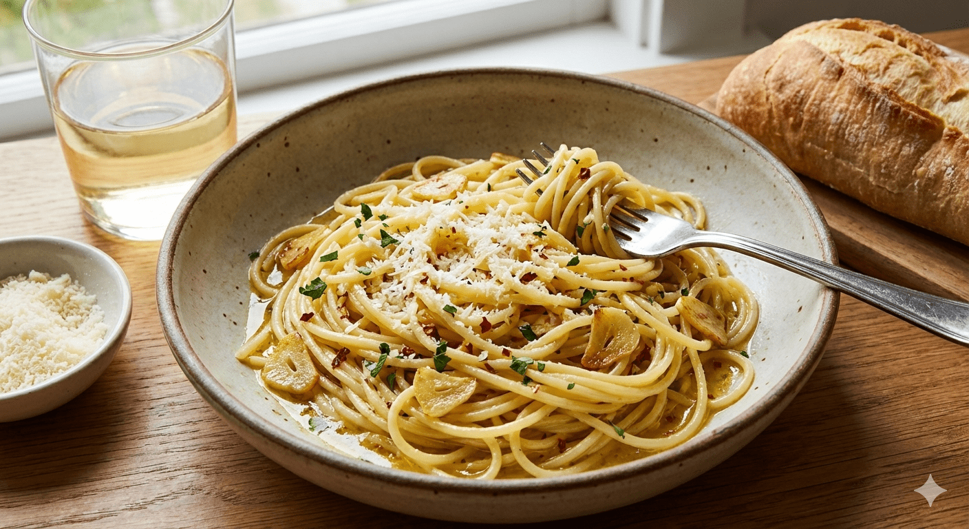 15-minute creamy garlic pasta #recipe #food #shorts #pasta