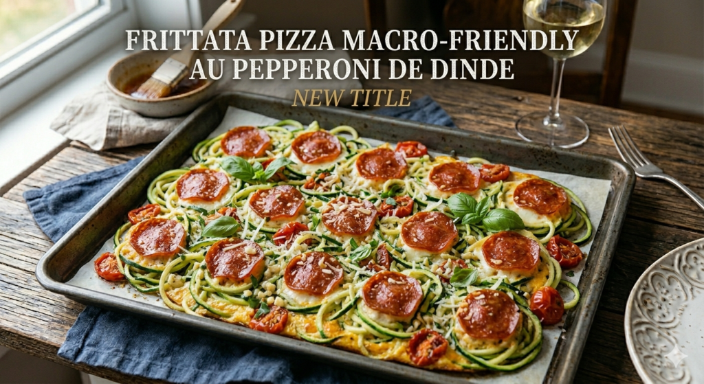 Frittata Pizza Macro-Friendly au Pepperoni de Dinde