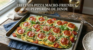Frittata Pizza Macro-Friendly au Pepperoni de Dinde