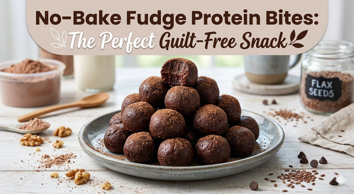 No-Bake Fudge Protein Bites: The Perfect Guilt-Free Snack