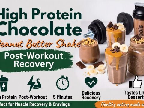 High Protein Chocolate Peanut Butter Shake (Post-Workout Recovery)