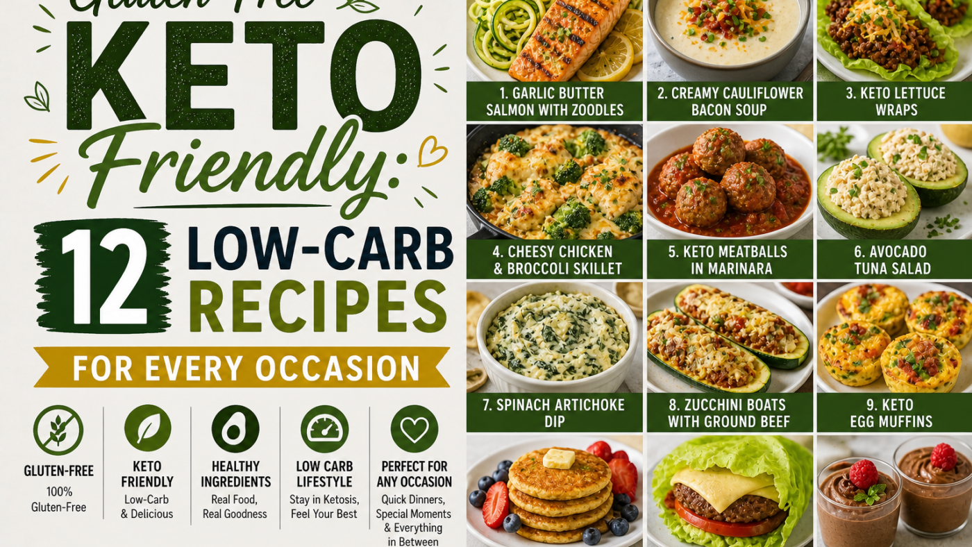 Gluten-Free Keto Friendly: 12 Low-Carb Recipes for Every Occasion.