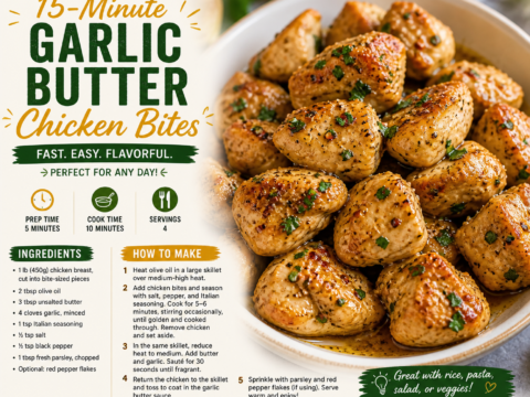 15-Minute Garlic Butter Chicken Bites
