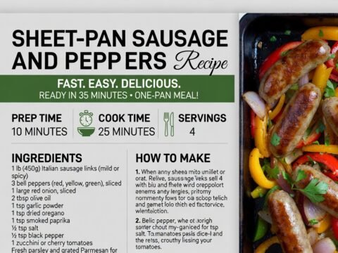 Sheet-Pan Sausage and Peppers