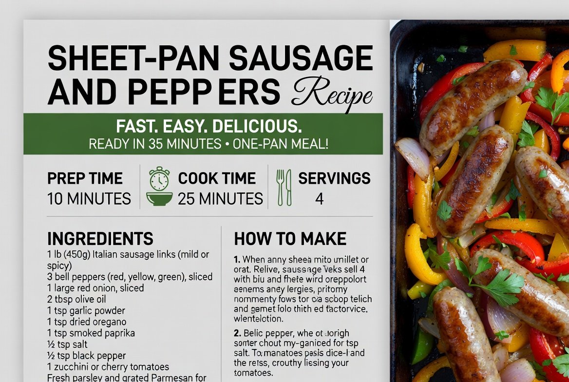 Sheet-Pan Sausage and Peppers