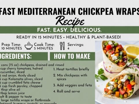 Fast Mediterranean Chickpea Wraps