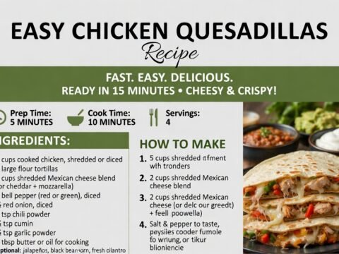 Easy Chicken Quesadillas