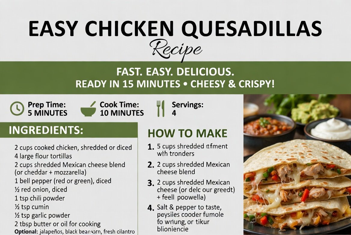 Easy Chicken Quesadillas