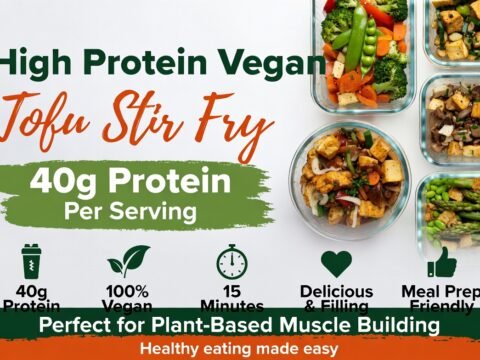 High Protein Vegan Tofu Stir Fry – 40g Protein Per Serving