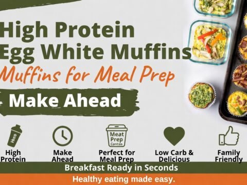 High Protein Egg White Muffins for Meal Prep (Make Ahead)