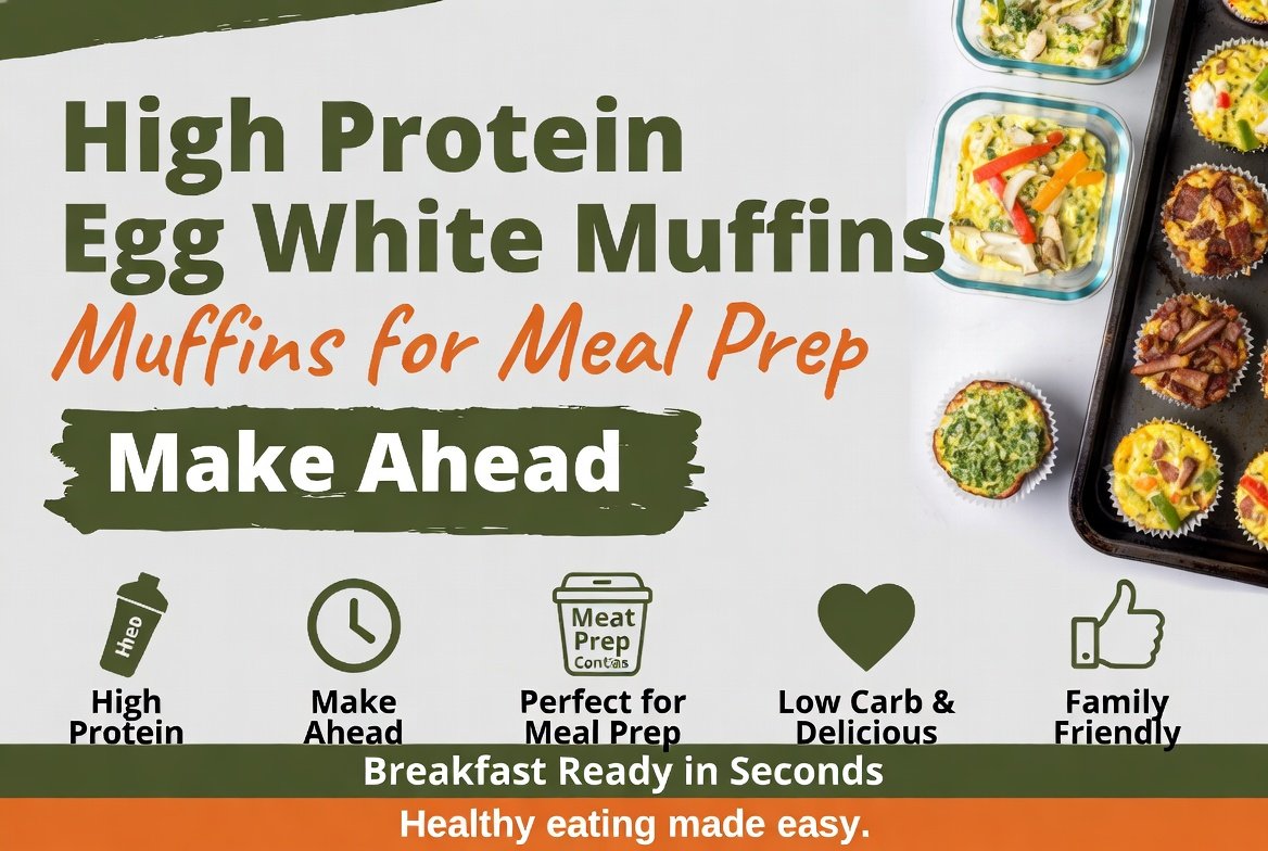High Protein Egg White Muffins for Meal Prep (Make Ahead)